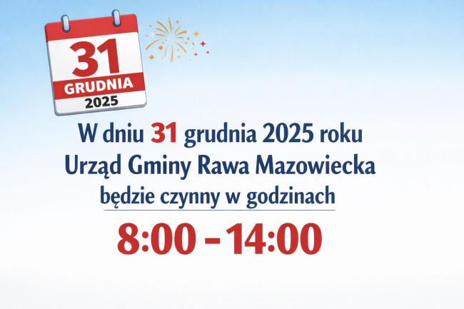 Informacja o skróconym czasie pracy 2025