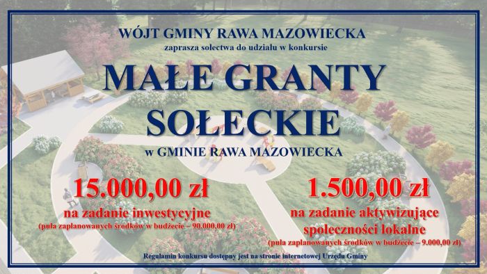 Małe Granty Sołeckie w Gminie Rawa Mazowiecka - plakat