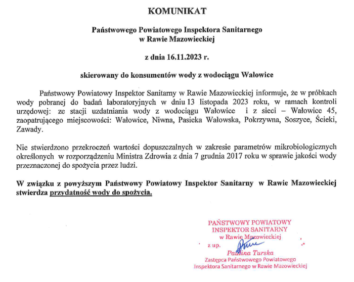 Informacja Wałowice