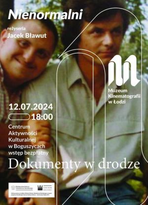 Plakat do filmu "Nienormalni" w reżyserii Jacka Bławuta