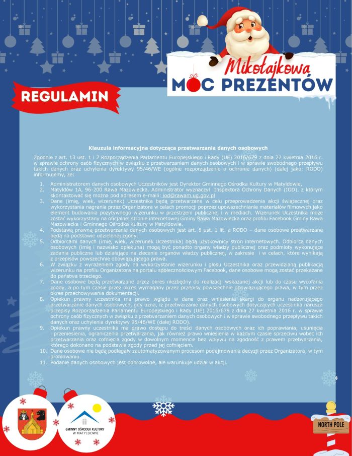Regulamin Mikołajkowa moc prezentów str.2