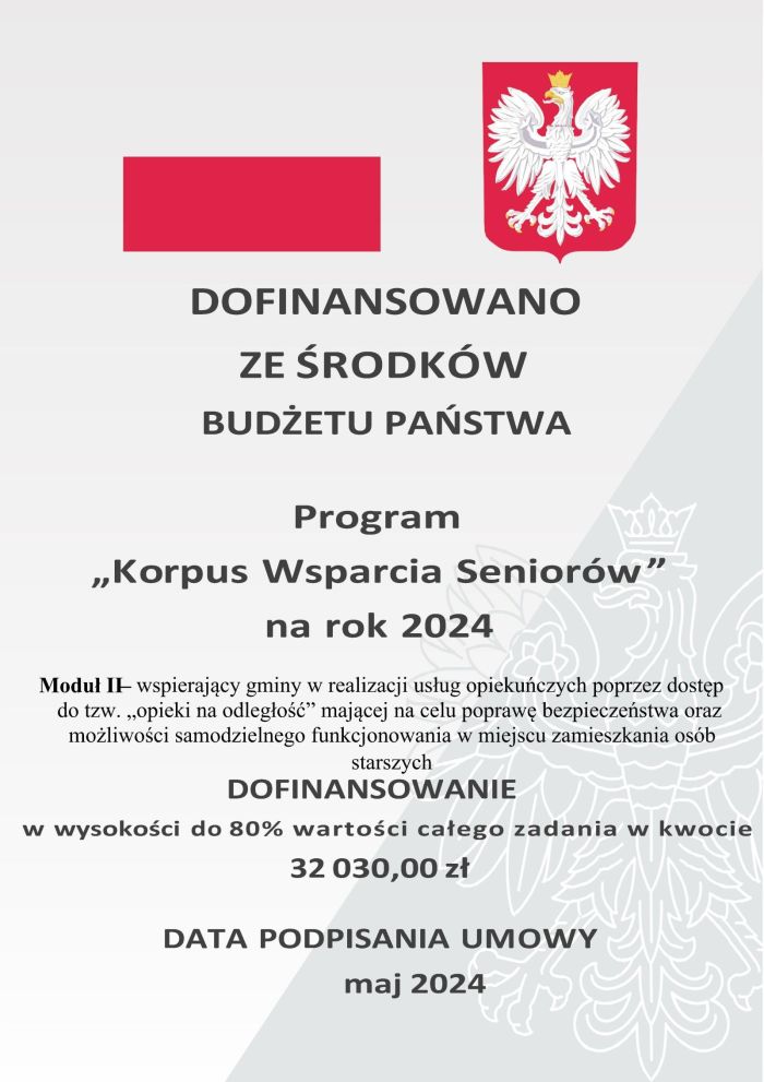 Plakat - Korpus Wsparcia Seniorów 2024