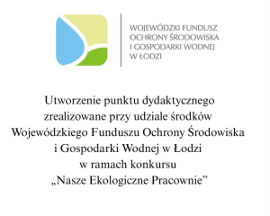 Tablica informacyjna o dofinansowaniu z WFOŚiGW