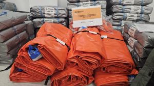 Zdjęcie przedstawiające zakupione plandeki