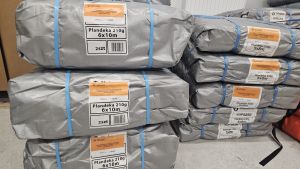 Zdjęcie przedstawiające zakupione plandeki