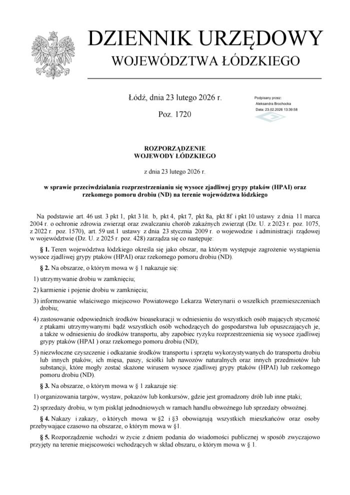 Treść rozporządzenia