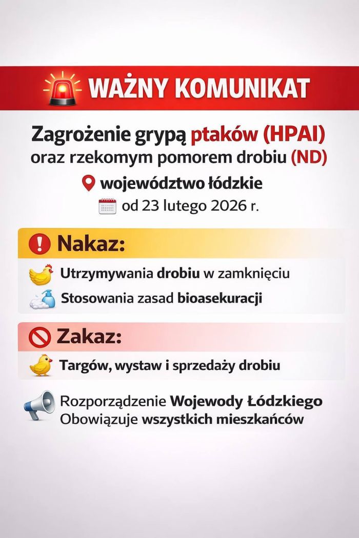Zagrożenie grypą ptaków (HPAI)
