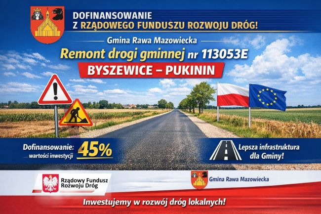 Remont drogi gminnej Byszewice - Pukinin