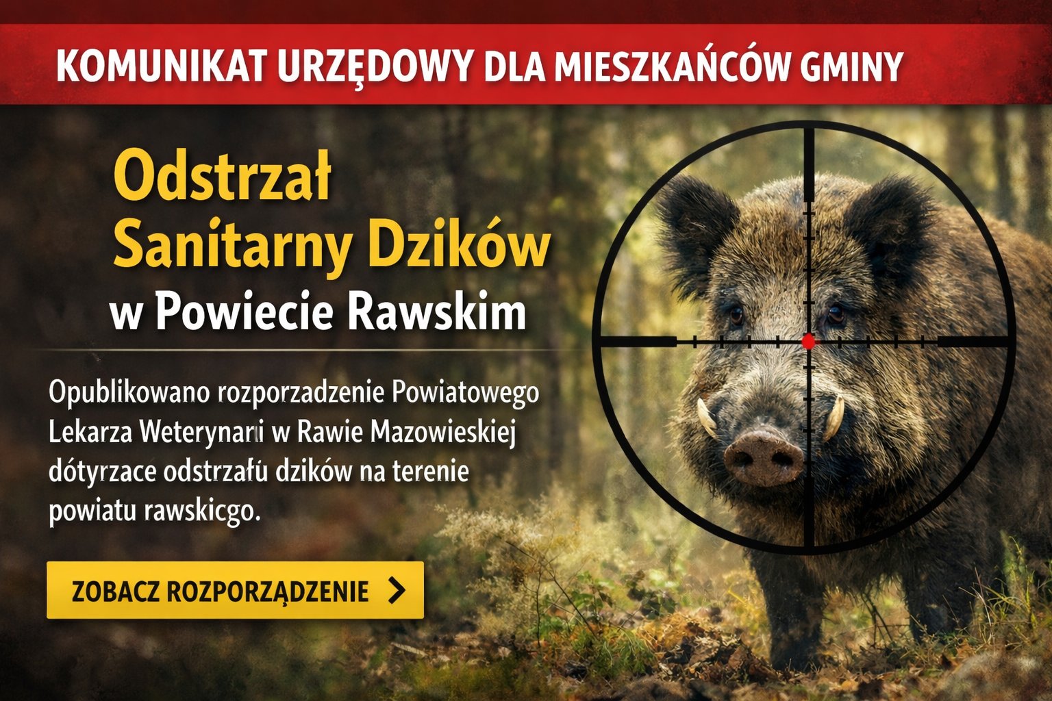 Komunikat Urzędowy dla Mieszkańców Gminy