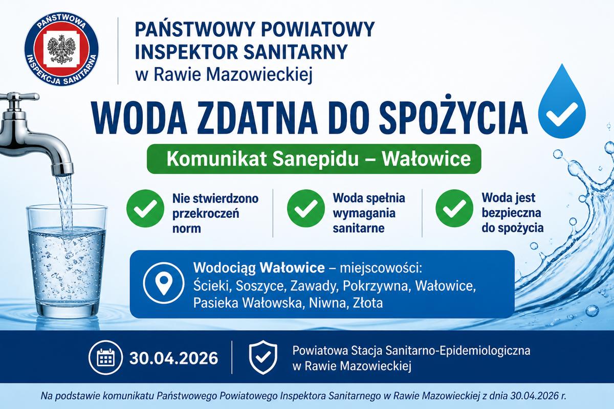Komunikat Państwowego Powiatowego Inspektora Sanitarnego w Rawie Mazowieckiej