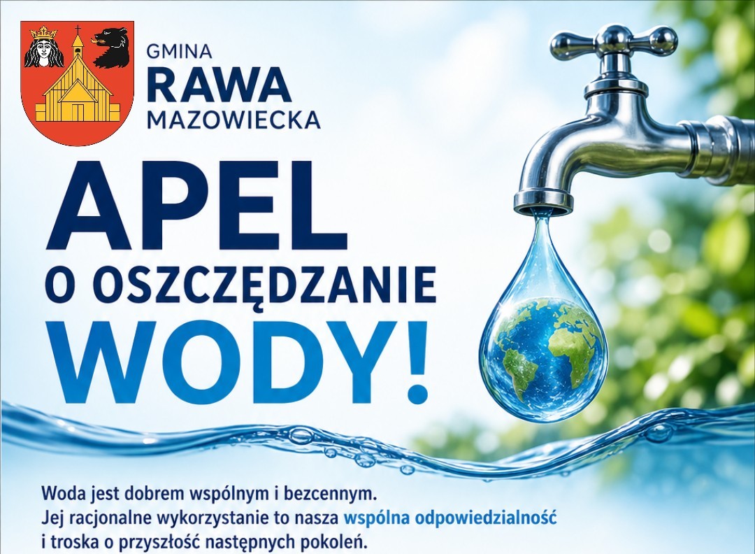 APEL O OSZCZĘDZANIE WODY!