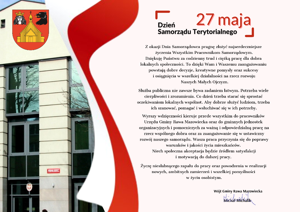 27 maja Dzień Samorządu Terytorialnego